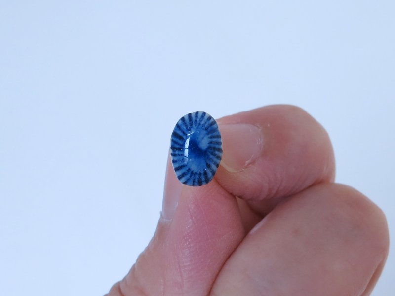 Saphir青花瓷纯银耳环/青花瓷饰品 - 耳环/耳夹 - 瓷 蓝色