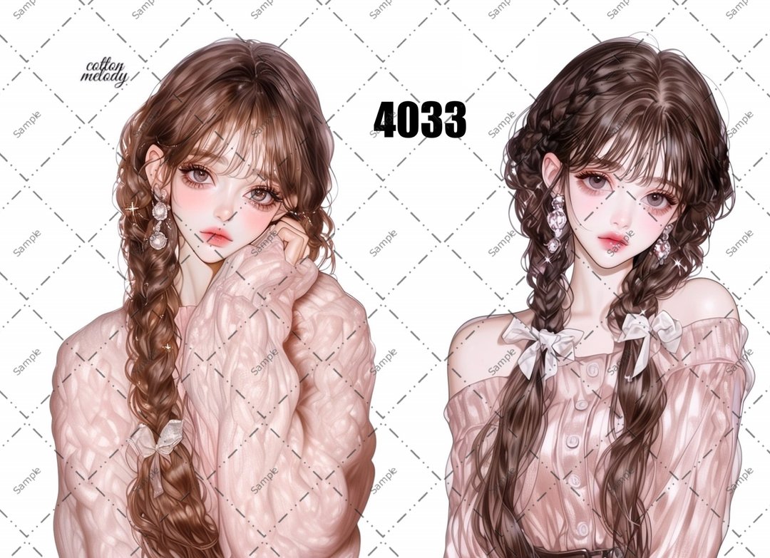 original sticker no.4033 人物贴纸 原创贴纸 原创人物贴纸 装饰贴纸 cotton melody - 贴纸 - 纸 