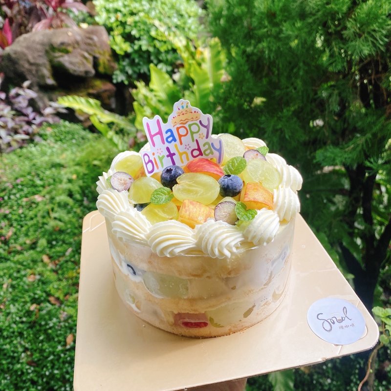 12/10 4寸 香草水果布丁蛋糕 定制化蛋糕 生日蛋糕 - 蛋糕/甜点 - 其他材质 