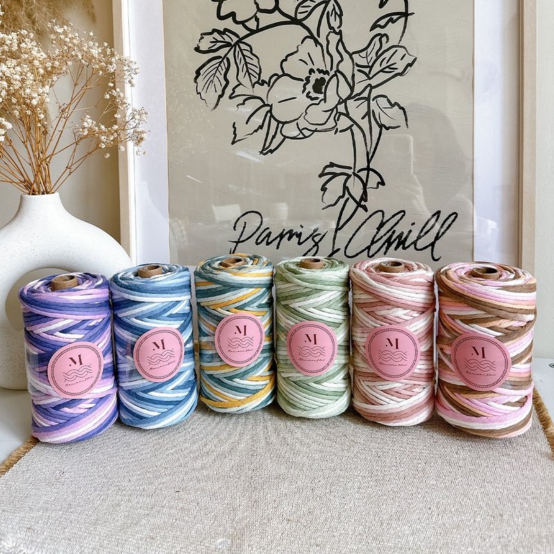 Macrame 渐层单股棉绳 3.5mm - 编织/刺绣/羊毛毡/裁缝 - 棉．麻 多色