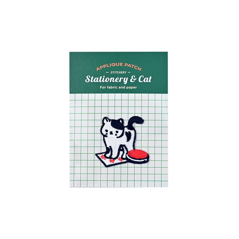 猫就是这样用文具 烫贴绣片 印台 - 徽章/别针 - 尼龙 