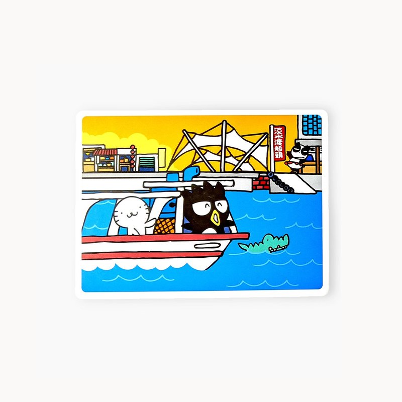 【漫游台湾 X 三丽鸥】酷企鹅明信片(淡水)+行李箱贴纸(淡水) - 卡片/明信片 - 纸 