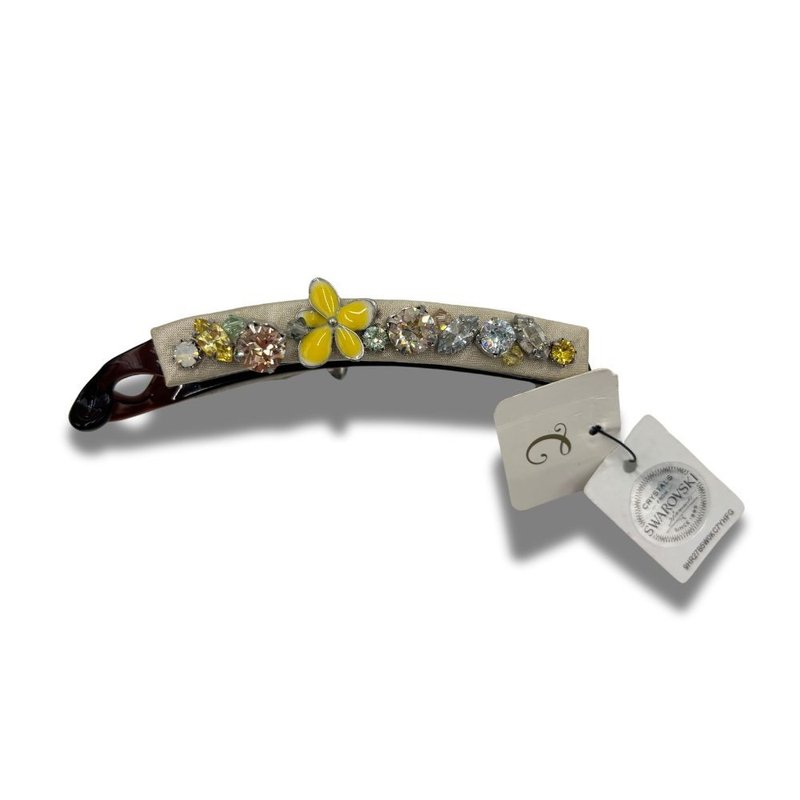 COMPLEX BIZ 水晶 黄色小花款 香蕉夹 - 发饰 - 水晶 多色