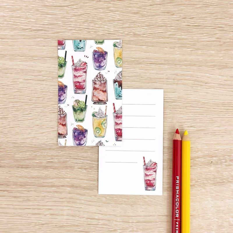 冰饮 文字卡 - 卡片/明信片 - 纸 多色