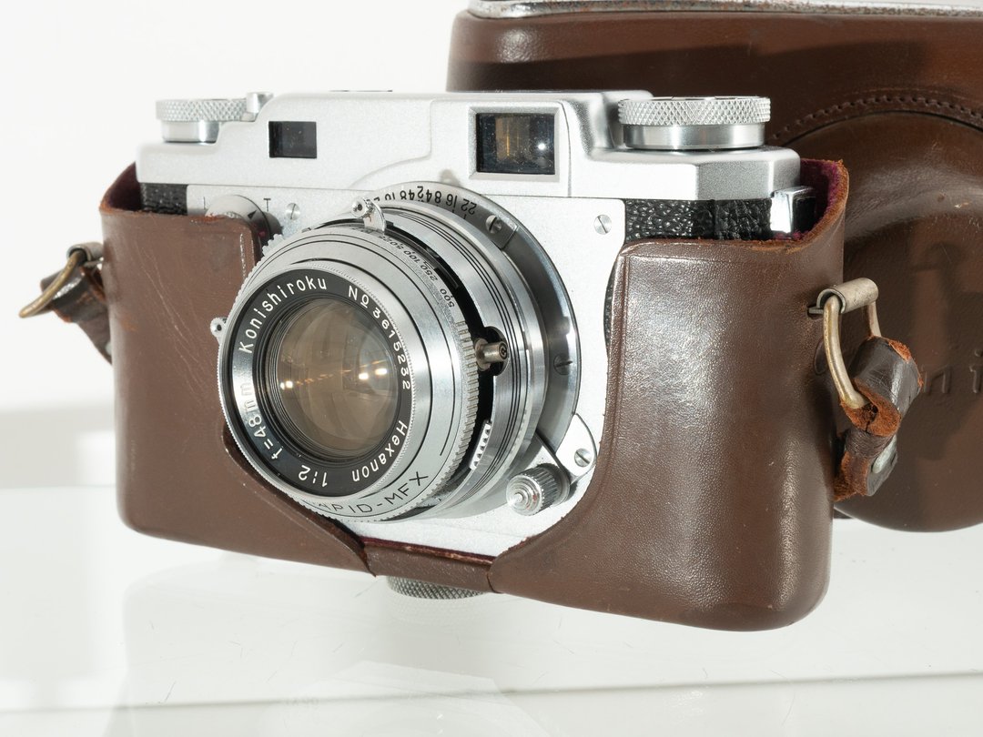 Konica IIA 35mm 胶卷相机 复古肩背带 - 相机 - 其他金属 银色