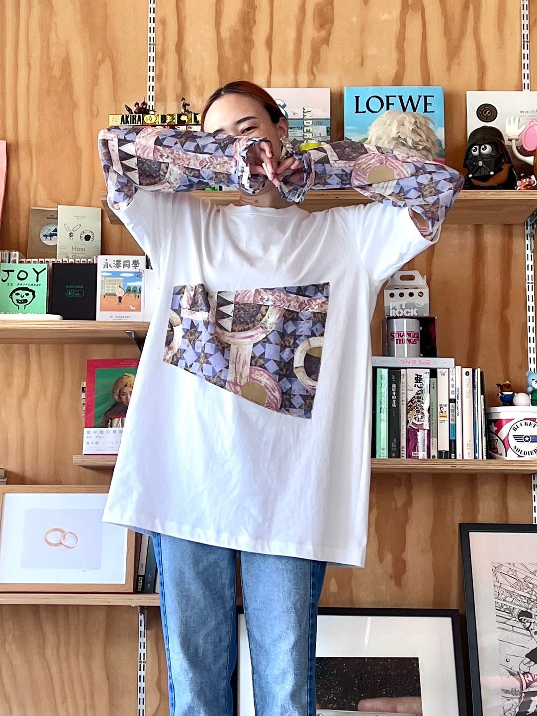 异材质拼接tshirt   只有一件现货 - 女装 T 恤 - 其他材质 白色