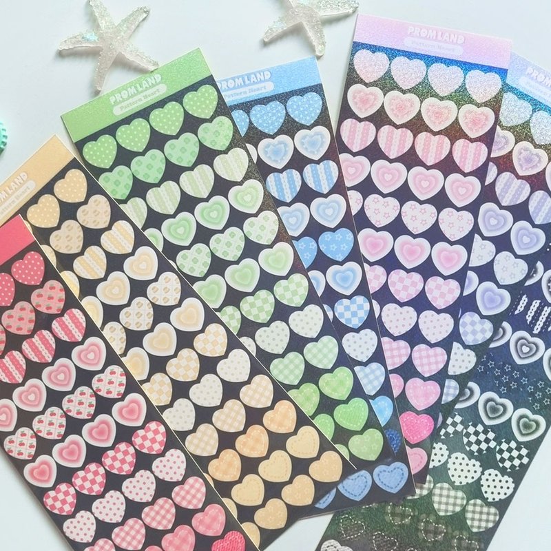 图案爱心 deco 韩系贴纸组 - 贴纸 - 其他材质 多色