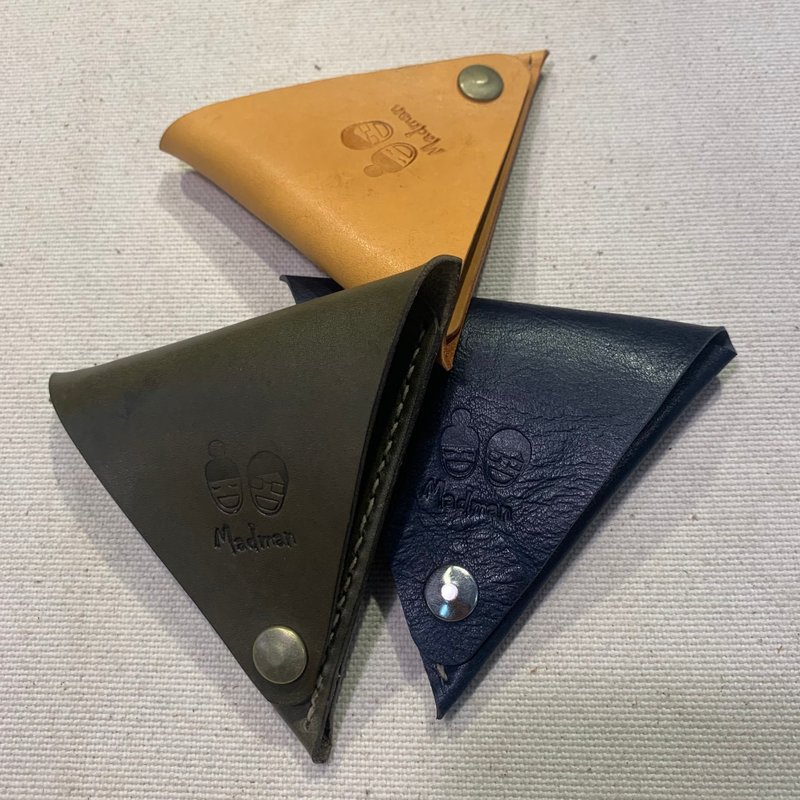 单边开盖三角零钱包 皮革制品 定制化打字 - 零钱包 - 真皮 多色