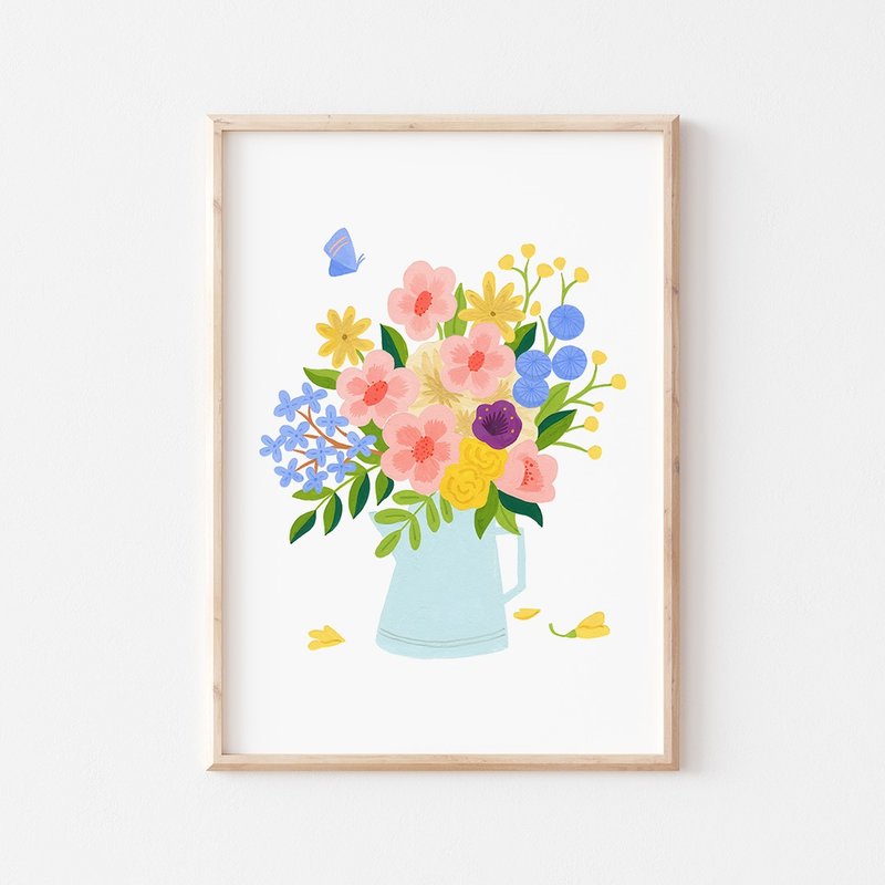 花儿 I 印刷装饰画 - 海报/装饰画/版画 - 纸 粉红色