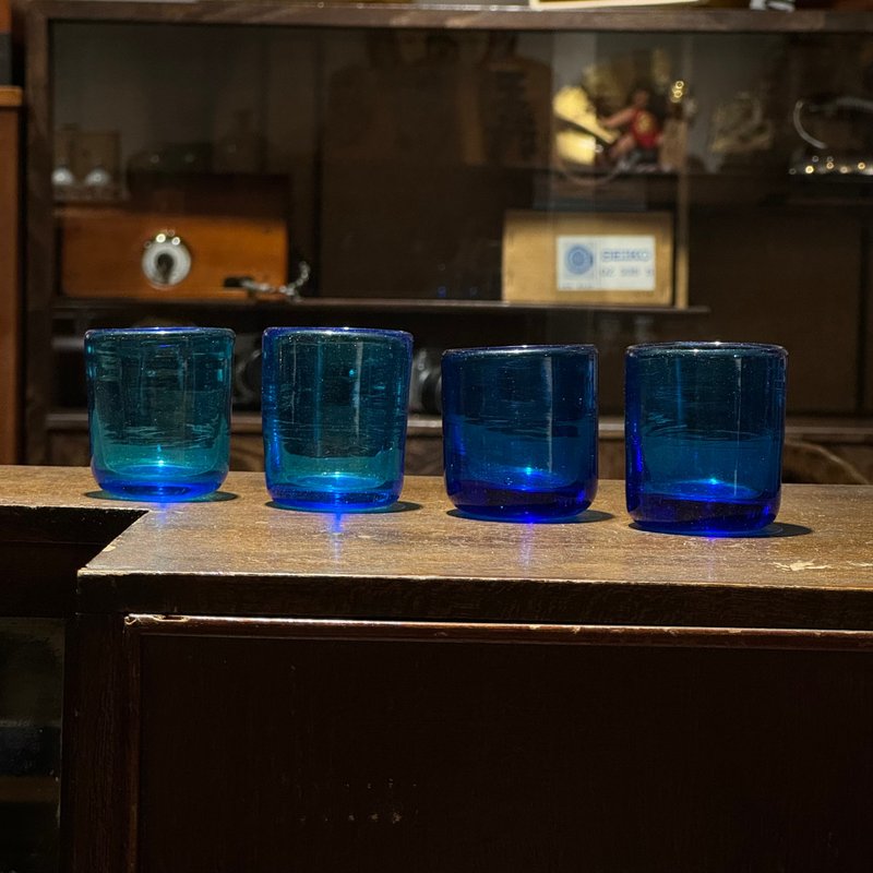 宝蓝玻璃厚胎小杯 - 玻璃杯 - 玻璃 蓝色