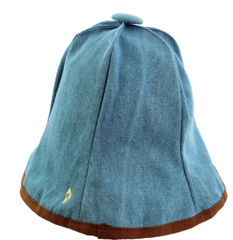 南瓜帽:渔夫帽 防风 抗UV(斜纹浅牛仔) - 帽子 - 棉．麻 透明