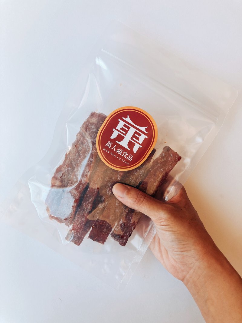 【万人福肉干】麻辣厚切猪肉干 麻辣花椒 厚切猪肉干 200g/包 - 肉干/肉松 - 新鲜食材 