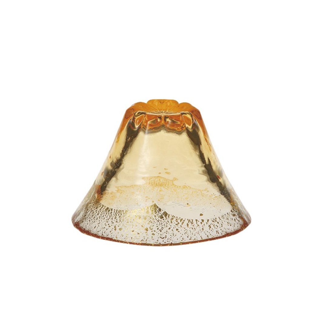 Toyo Sasaki Glass Fujimi Sakura Sake Cup Amber Gold Leaf Can only be shipped to Taiwan - 酒杯/酒器 - 玻璃 橘色