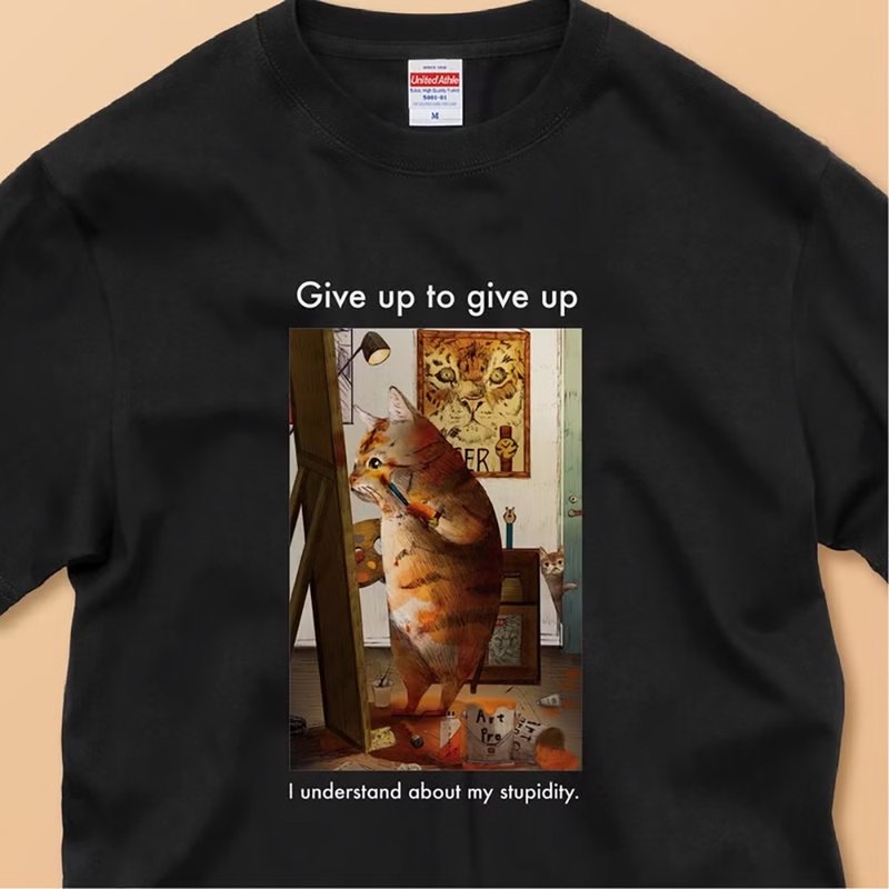 想变成老虎的猫 / 安心品质 / 经典纯棉T恤 - 女装 T 恤 - 棉．麻 白色