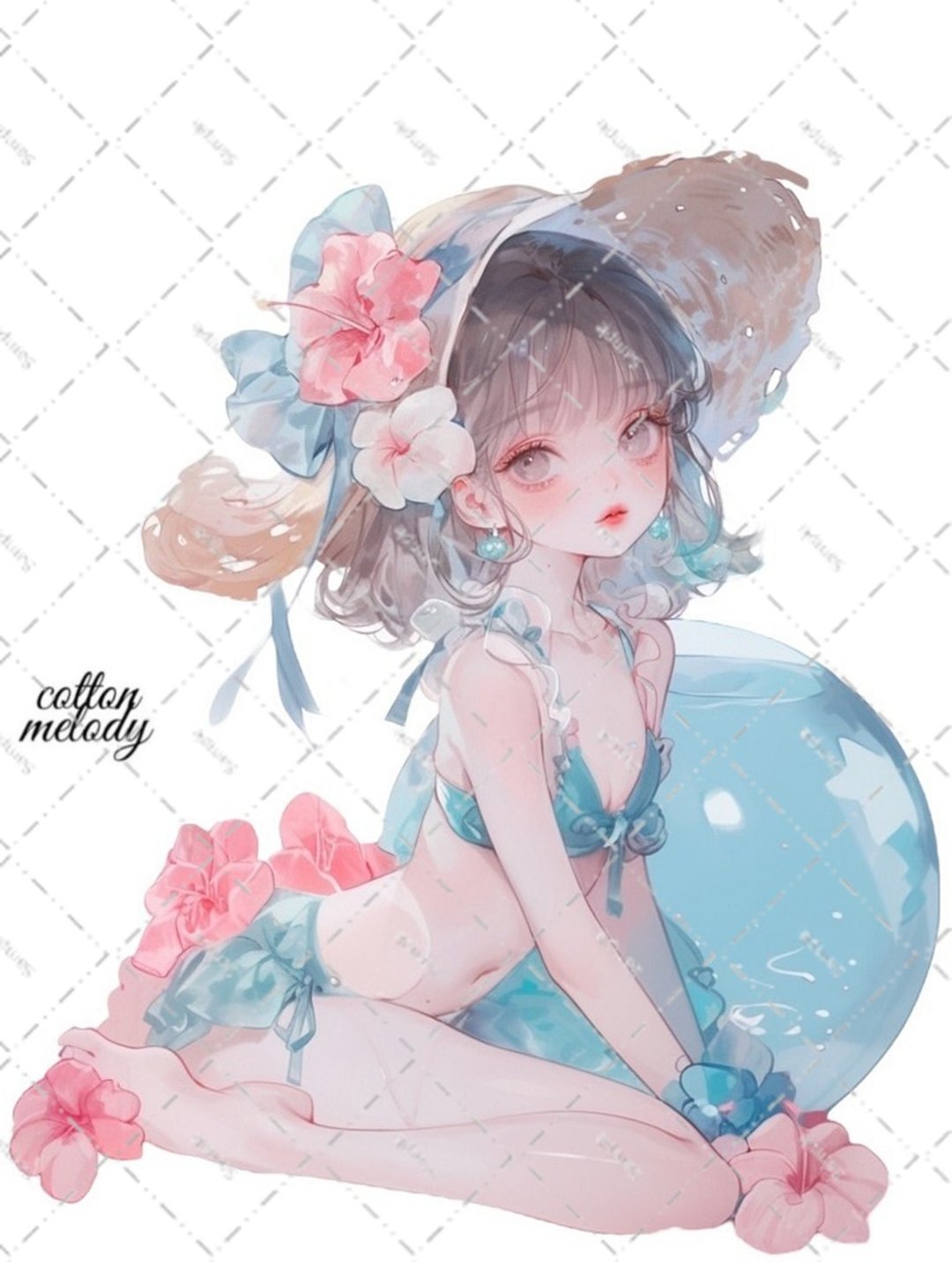 original sticker no.6716 人物贴纸 原创贴纸 人物贴纸 女孩贴纸 原创人物贴纸 - 贴纸 - 纸 