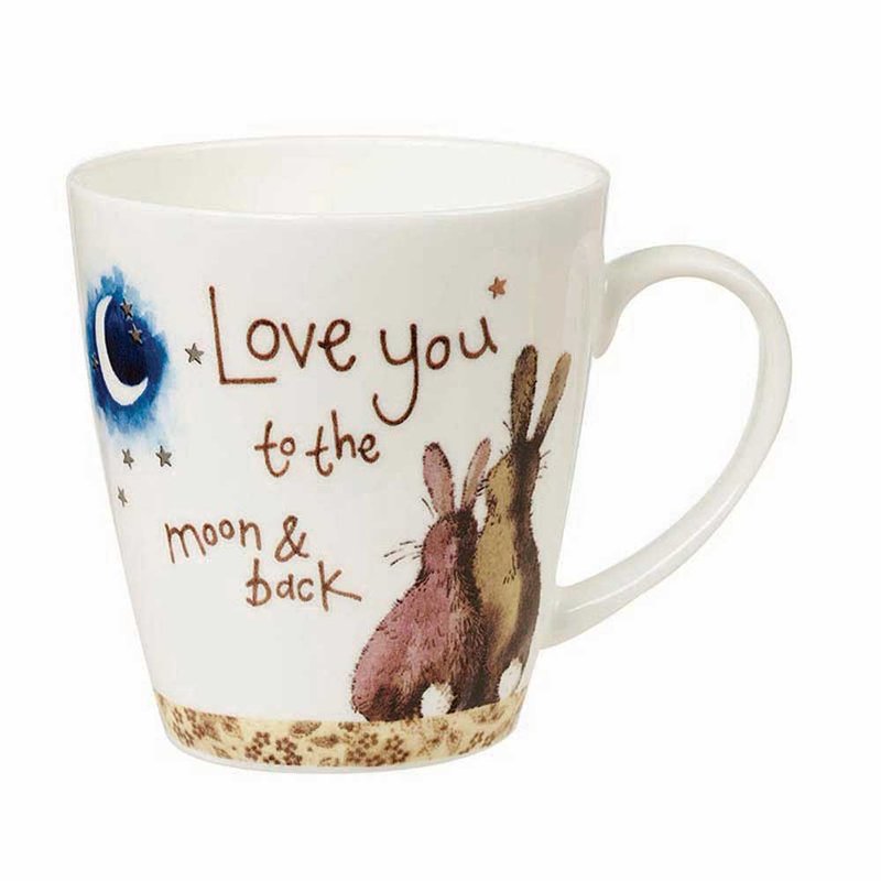 Alex Clark设计款-360ml骨瓷马克杯-爱你到永远 - 咖啡杯/马克杯 - 瓷 白色