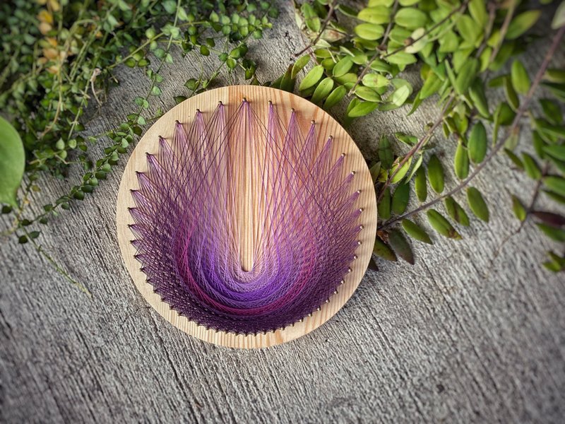 Stringart  艺术作品 -紫火重生 - 摆饰 - 其他材质 多色