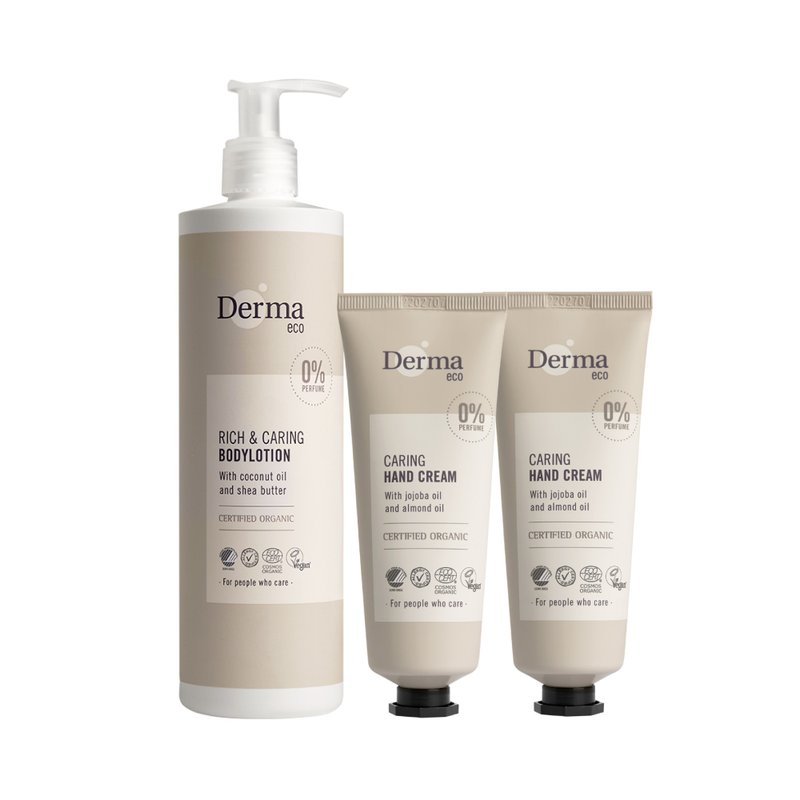 Derma 大地 Eco 身体保养3入组(护手霜75ml*2+保湿乳400ml*1) - 身体护肤/按摩油 - 其他材质 白色