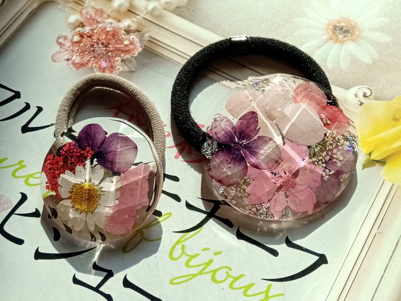 手作押花饰品,发带饰品, 花漾发带 - 发饰 - 树脂 白色