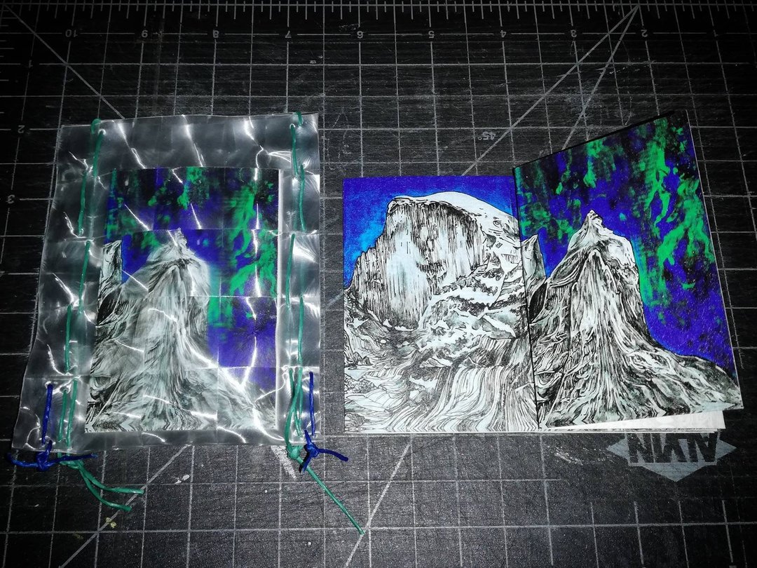 地球山水册页—ㄌㄏㄌㄑㄏㄌ折页 武岭 清水断崖 优胜美地 拉普兰 - 刊物/书籍 - 纸 蓝色