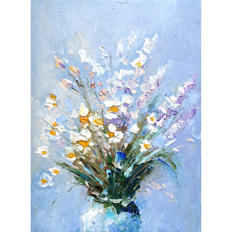 田野花束原创绘画、花卉墙艺术、小型厚涂艺术品 - 海报/装饰画/版画 - 其他材质 多色