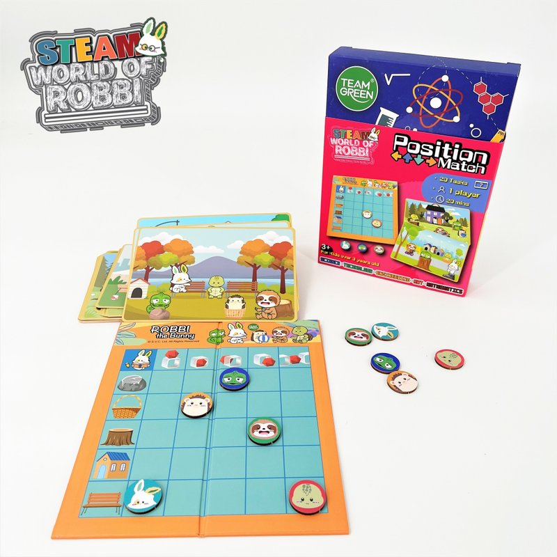 【哈比兔STEAM系列】方位配对 - 玩具/玩偶 - 纸 绿色
