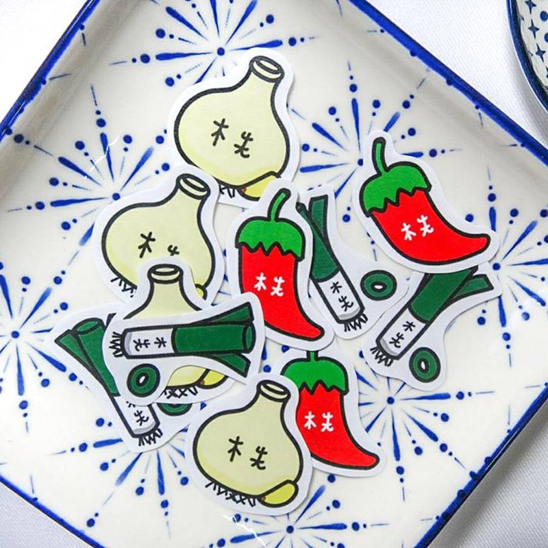 白底防水姓名贴 |  辛香料 60张入 - 贴纸 - 防水材质 