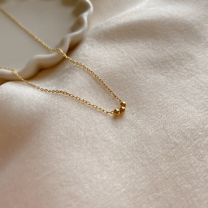 独处 -黄铜电镀18K金项链 - 项链 - 铜/黄铜 金色