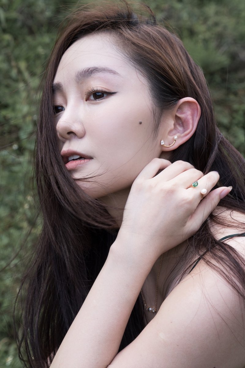 从容微笑珍珠耳环 925银厚镀18K金 Sorriso Pearl Earring - 耳环/耳夹 - 珍珠 金色