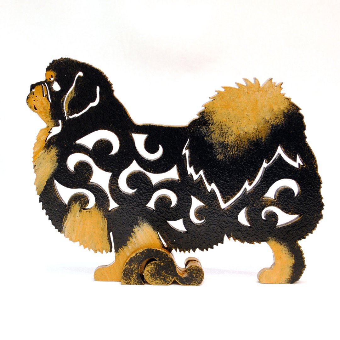 Statuette Tibetan Spaniel figurine made of wood - 摆饰 - 木头 
