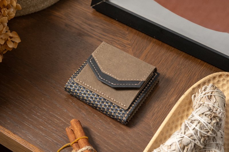 【环保永续】织纸系列 纸造短钱包大盛 all in one 水洗牛皮纸 - 零钱包 - 纸 粉红色