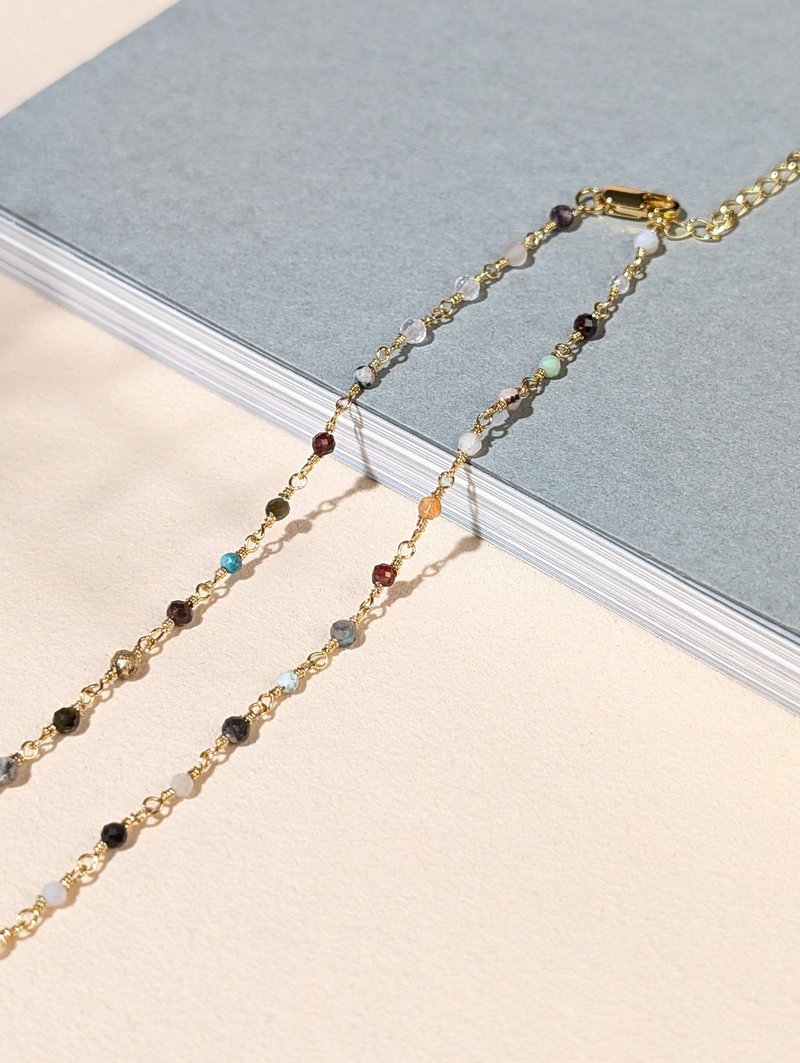 点点天然石项链 / JIEGEM 姊的珠宝 - 项链 - 半宝石 多色