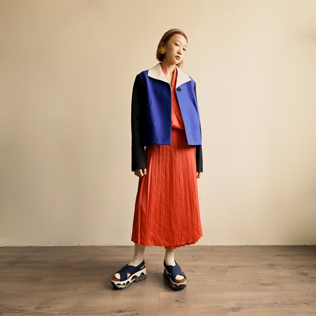 【NaSuBi Vintage】Marni府绸拼色古着外套 - 女装休闲/机能外套 - 棉 