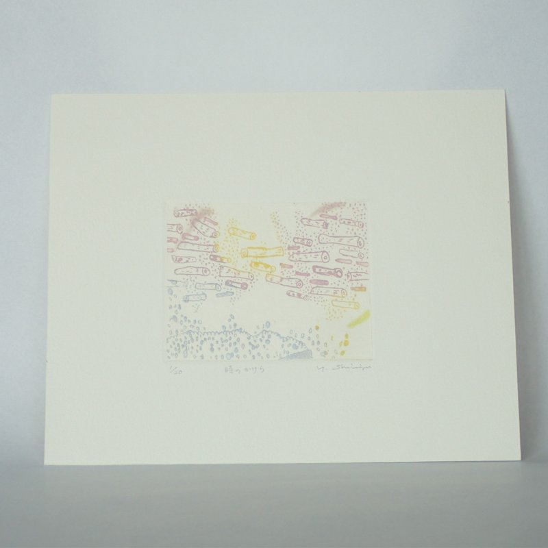 Copperplate engraving [Shards of time] Sheet only - 海报/装饰画/版画 - 纸 银色