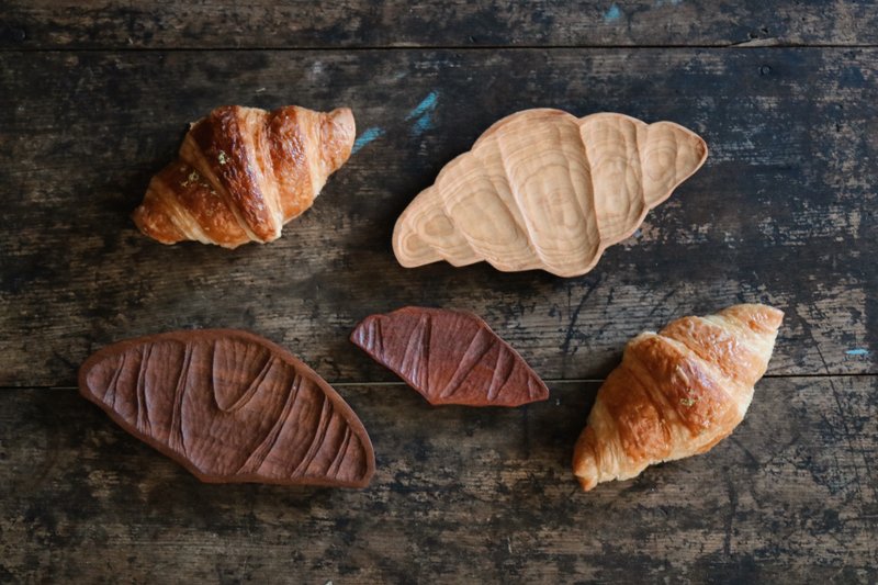 木质线木工课-可颂面包木盘/木雕/雕刻/盘子 - 木工/竹艺 - 木头 