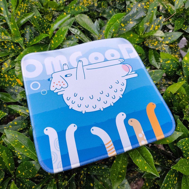 搞笑鼠标垫 创意鼠标垫 河豚鼠标垫 可爱鼠标垫 动物鼠标垫 - 鼠标垫 - 聚酯纤维 蓝色