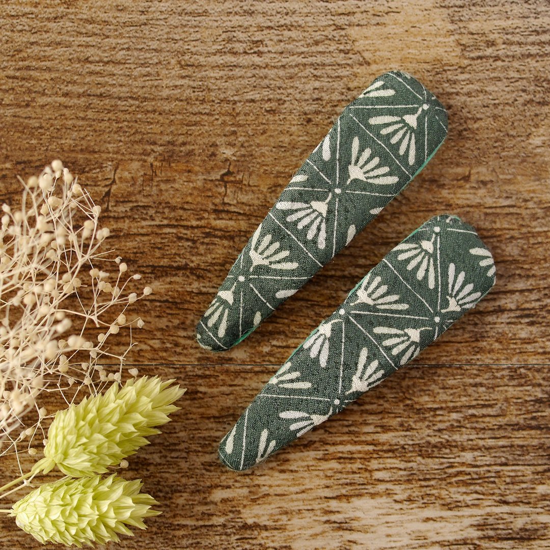 Kimono Yukata Happy hair ornament Kimono hairpin Kikubun - 发饰 - 棉 绿色