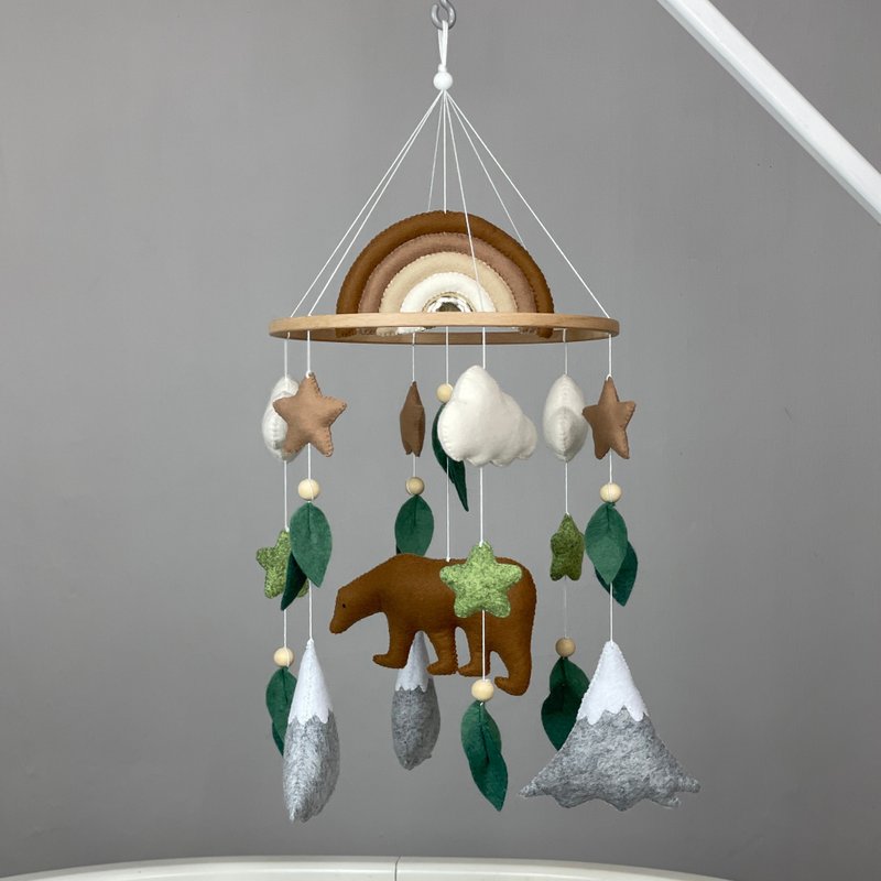 林地婴儿移动小熊山地移动林地幼儿园移动婴儿床礼物宝宝 - 玩具/玩偶 - 其他材质 绿色