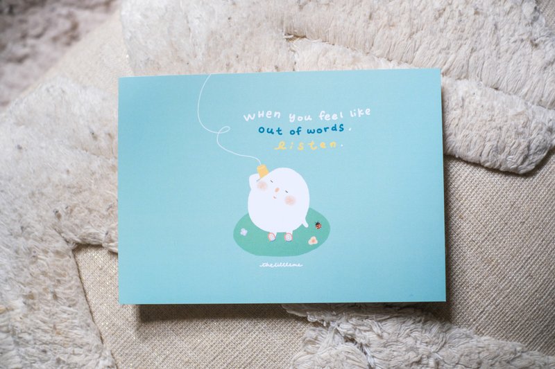 【好好聆听内心】明信片 - 卡片/明信片 - 纸 蓝色