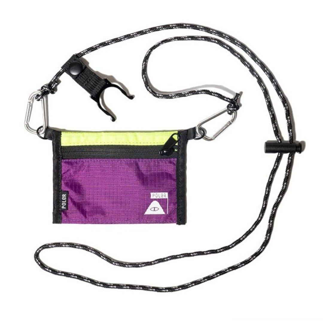 日本限定 POLER STUFFABLE DRINK POUCH 风格饮品水瓶小包 萤光紫 - 侧背包/斜挎包 - 尼龙 多色