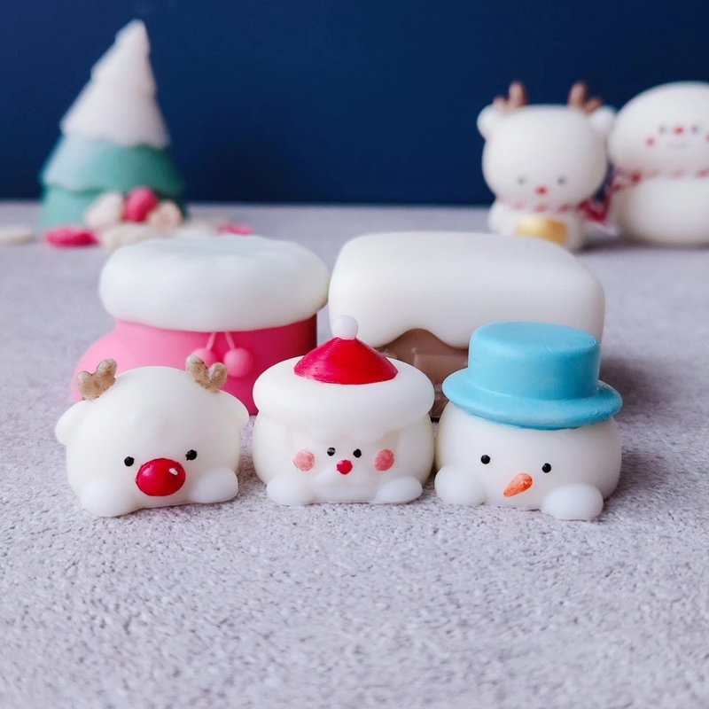 圣诞香氛萌粒/蜡烛扩香/圣诞老人/麋鹿/雪人/圣诞礼物/交换礼物 - 香薰/精油/线香 - 蜡 