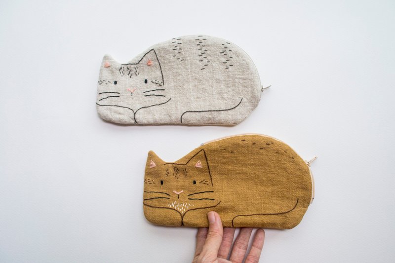 Cat Loaf 拉链包 - 其他 - 棉．麻 多色