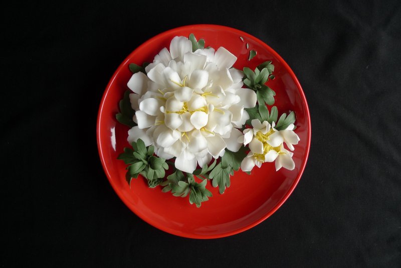 喜瑞瓷-富贵牡丹花盘 - 其他 - 瓷 白色
