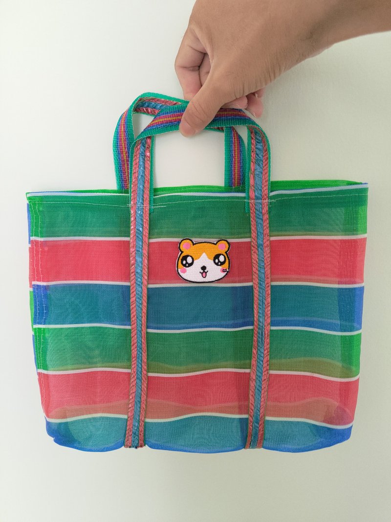 黄金鼠刺绣手工缝制台湾复古袋 - 手提包/手提袋 - 其他材质 