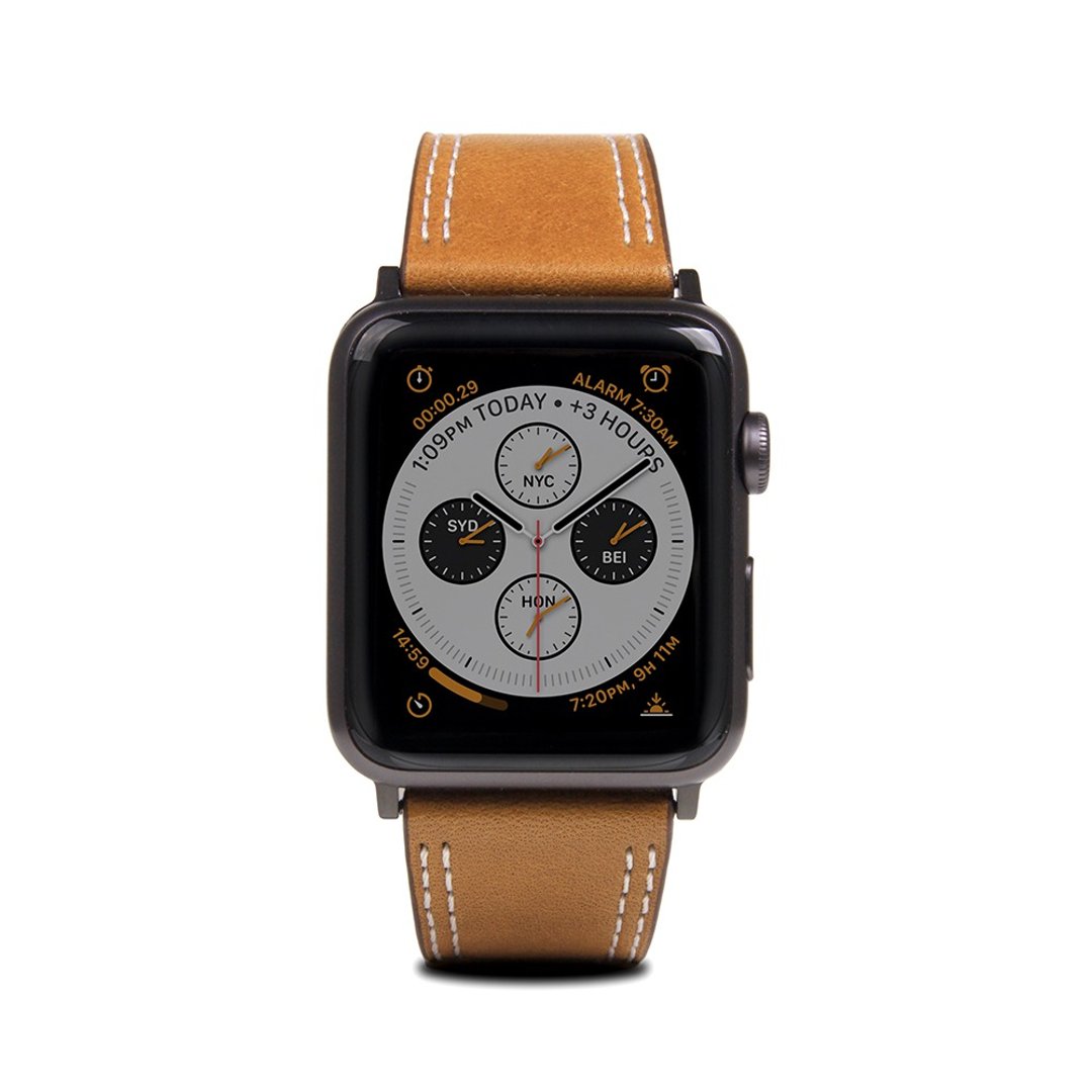 SLG Design Apple Watch 42mm/44mm D+ ITL 双车线复古真皮表带 - 其他 - 尼龙 多色