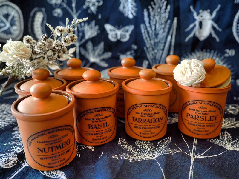 【售完】英国早期香料罐陶罐 单个 - 花瓶/陶器 - 陶 红色