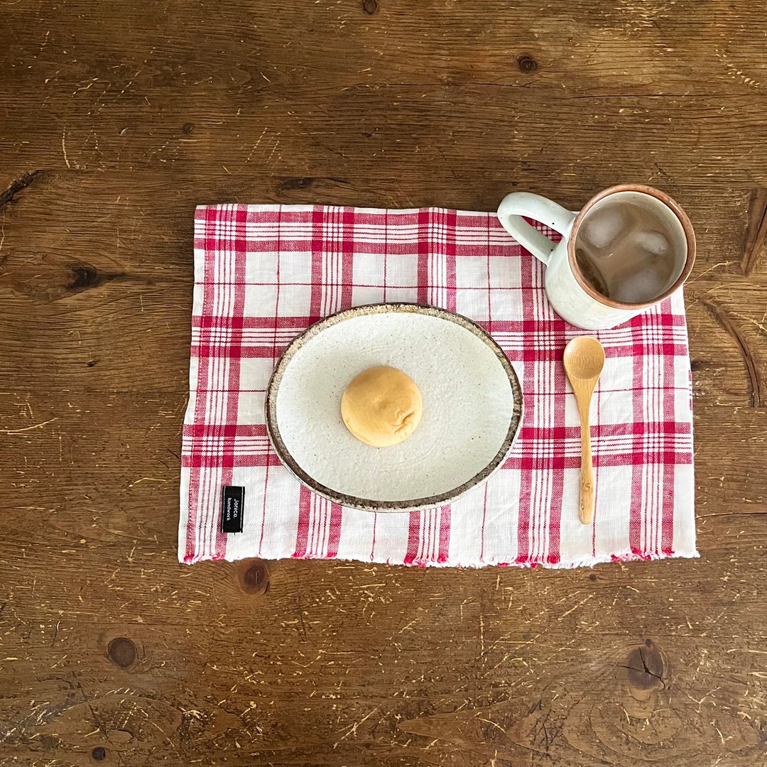 Lithuanian Linen cloth (red check 50×70) - 餐垫/桌巾 - 棉．麻 