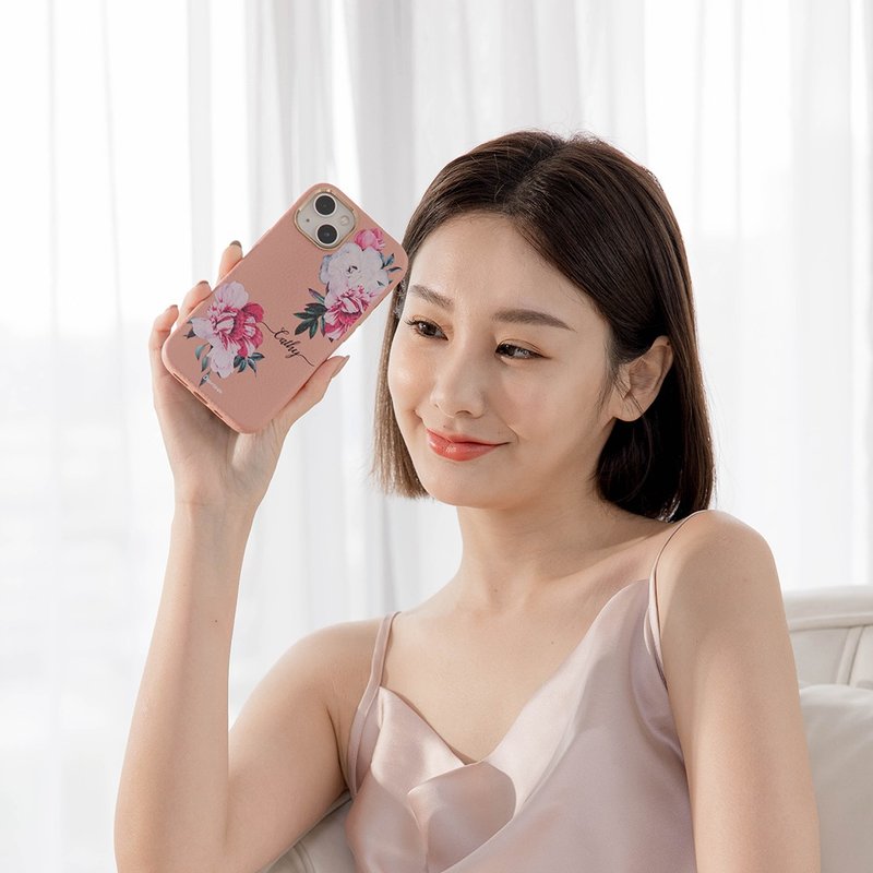 优雅淑女 蜜荔壳 蜜荔粉天然皮革壳 - iPhone定制化手机壳 - 手机壳/手机套 - 真皮 粉红色