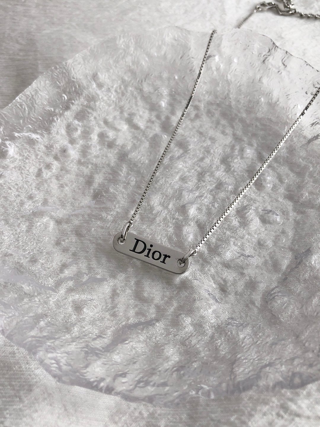 【 日本直送名牌中古包 】Christian Dior 克里斯汀·迪奥 项链 银色 CD vintage 古董 tjgg7s - 项链 - 其他材质 银色