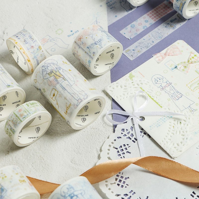 InfeelMe暖空 暖暖小时光系列手帐和纸胶带套装 - 纸胶带 - 纸 绿色